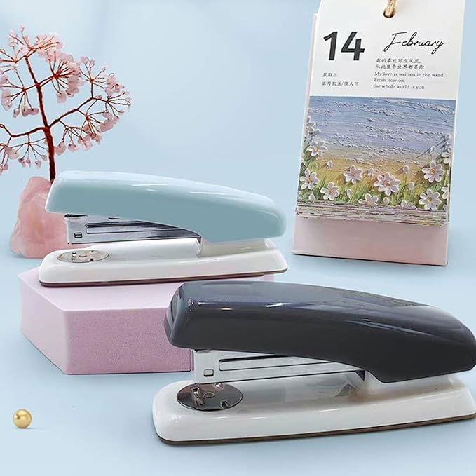 Business Stapler Office Stapler Desktop Stapler Paper Binding Machine Large Size Stapler Colorful Paper Binding Stapler