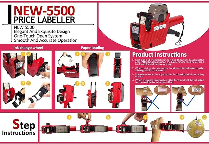 20,000pcs 1 line Price Gun Label, Removable and Adhesive Price and Sale Stickers for Office, Suitable for NEW5500,MX-5500,CN979,Total and Inch Pricing for Garage.(Multicolor)