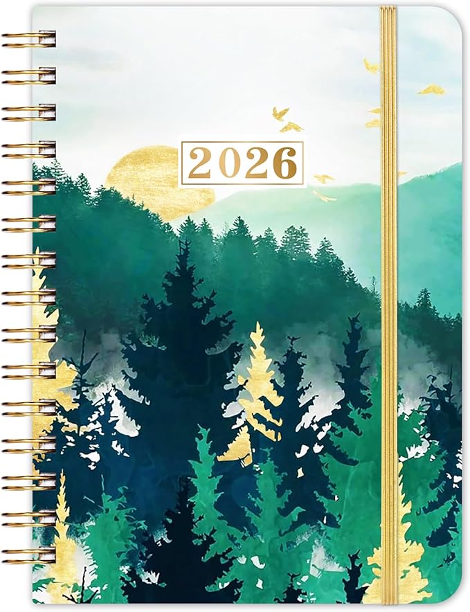 2026 Planner – Planner 2026 Weekly and Monthly, Jan. 2026 – Dec. 2026, 6.4" x 8.5", Calendar Planner 2026 with Tabs, Hardcover, Strong Twin-Wire Binding, Back Pocket, Inspirational Quotes ＆ Notes