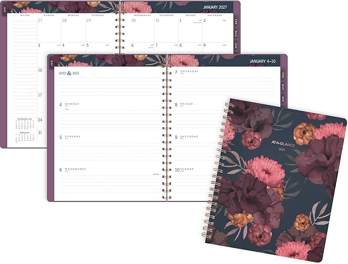 AT-A-GLANCE 2027 Planner, Weekly & Monthly, 13-Month Jan-Jan, 8.5" x 11", Dark Romance (5254-905-27)