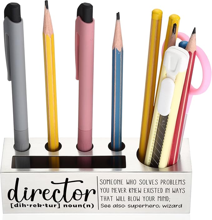 YODOCAMP Director Gifts, Thank You Gifts for Directors Pen and Pencil Holder for Desk, Appreciation Gift for Leaders, Inspirational Desk Organizer for Office Recognition TZC86