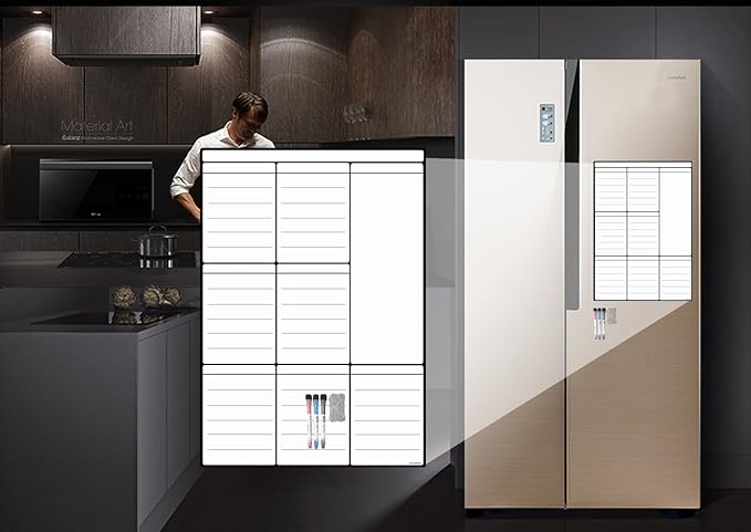 A3 Dry Erase Weekly Planner Board - 16" x 12" Magnetic Whiteboard for Daily, Weekly, and Monthly Scheduling, Chore Chart, Fitness, Meal Prep, and More for Pets, Kids, and Adults