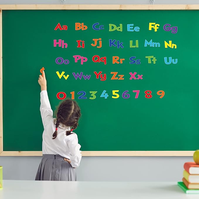 Tenare 268 Pcs Large Bulletin Board Letters 5 Inch Alphabet Combo Set, Chalkboard Poster Letters Cutouts for Board Display Craft Home Wall Decor(Rainbow)
