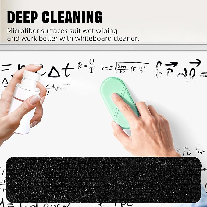 Dry Erase Eraser, Detachable Magnetic White Board Erasers - 2 Pack,Glass Board Glass Whiteboard Eraser for Office and School Supplies (Green)