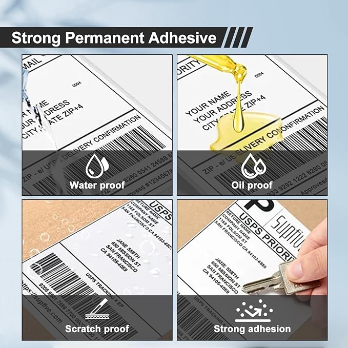 RGiNK for 30336 Labels (with RFID Chip) Compatible Replacement for DYMO 550 Labels (1" x 2-1/8") Inventory Stickers Work with DYMO Labelwriter 550 5XL Labelwriter 450 4XL [6 Rolls, 3000 Tags]