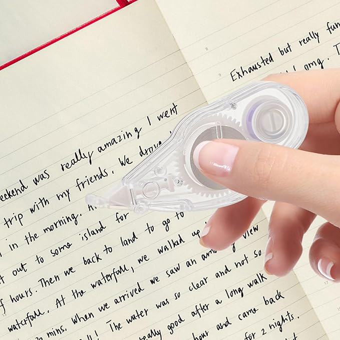 12PCS Mini White Correction Tape, 19.7Ft White Out Correction Tape - Easy to Use for Instant Applicators Fast Drying Smooth Clean Correct for Office, School & Home