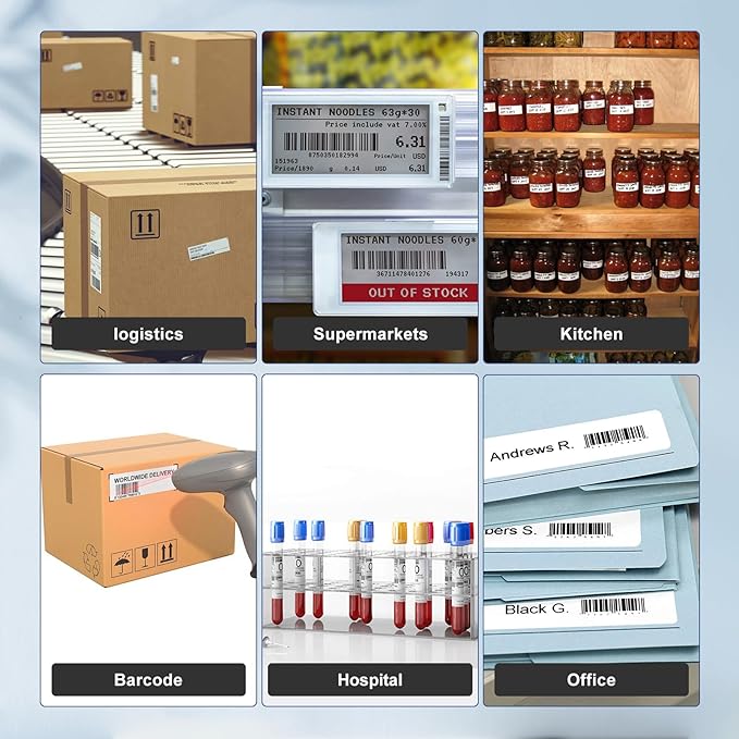 RGiNK for 30336 Labels (with RFID Chip) Compatible Replacement for DYMO 550 Labels (1" x 2-1/8") Inventory Stickers Work with DYMO Labelwriter 550 5XL Labelwriter 450 4XL [6 Rolls, 3000 Tags]