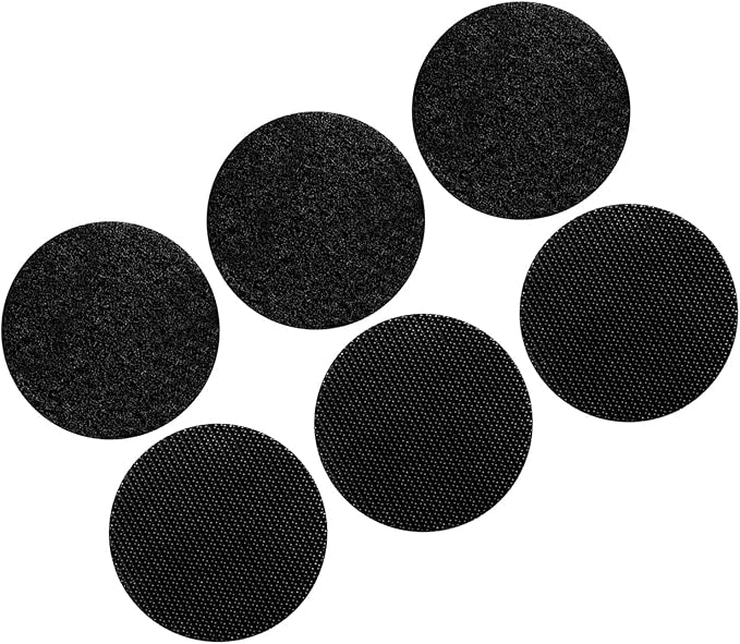 Adhesive Tape,16Pcs Double Sided Adhesive Note Pads Non Slip Cushion Pads Back Hook and Loop Gripper Mounting Pad for Sheet Carpet Seating Cushions (Black)