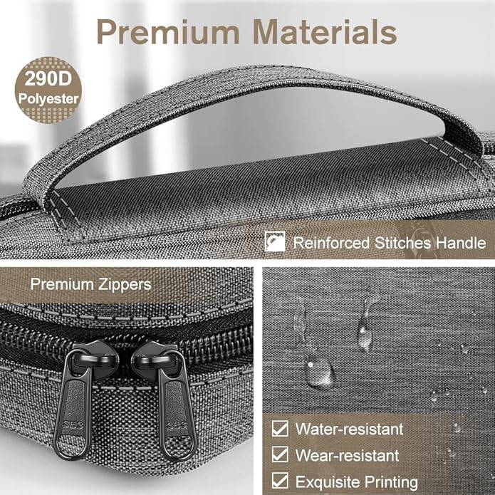 FINPAC Bible Cover Small Size Church Study Book Carrying Bag, Bible Protective Case with Handle Zippered Pocket for Men Women