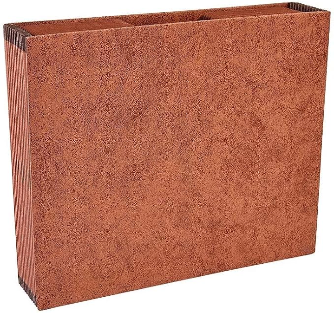 Staples Heavy‑Duty Expanding File, Jan–Dec Monthly Index, Letter Size, Durable Brown Redrope Construction