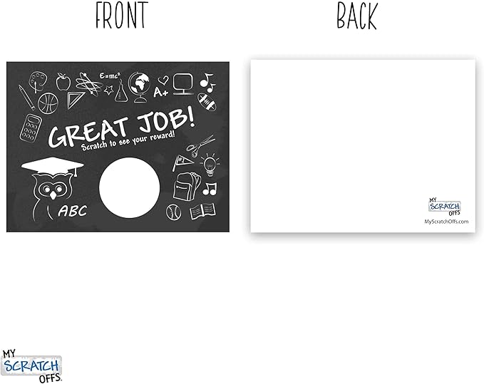 My Scratch Offs Scratch-Off Card Prizes for Students Teacher Rewards Supplies for The Classroom Back to School 50 Pack