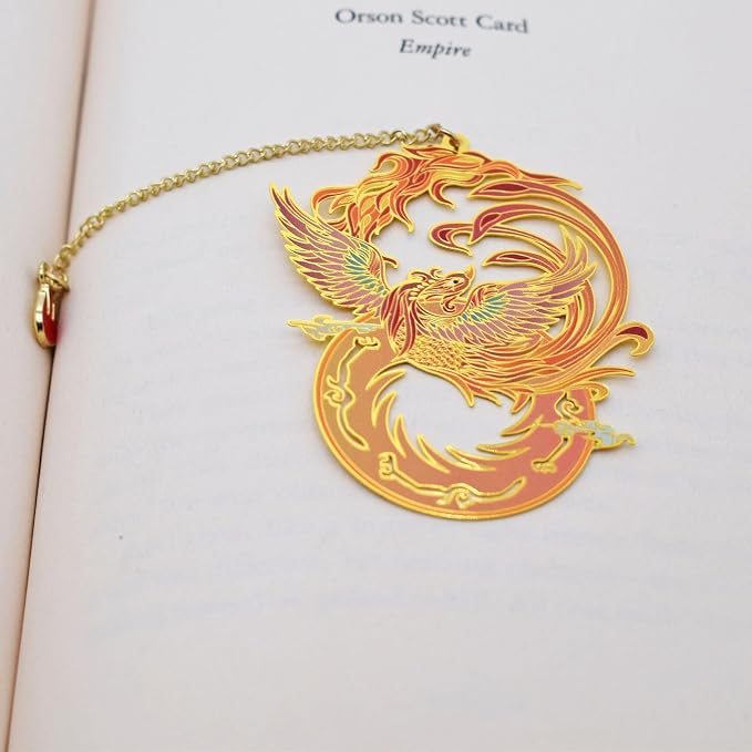 BLBMH Phoenix Bookmarks for Women Cute Metal Book Marks Birthday Christmas Gifts for Book Lovers Friends