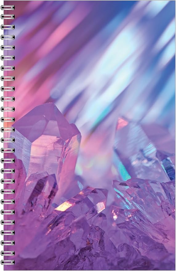 House of Doolittle Non-Dated Monthly & Weekly Planner Calendar - Spiral Bound Organizer - 7 x 11 Inches - Crystals Design