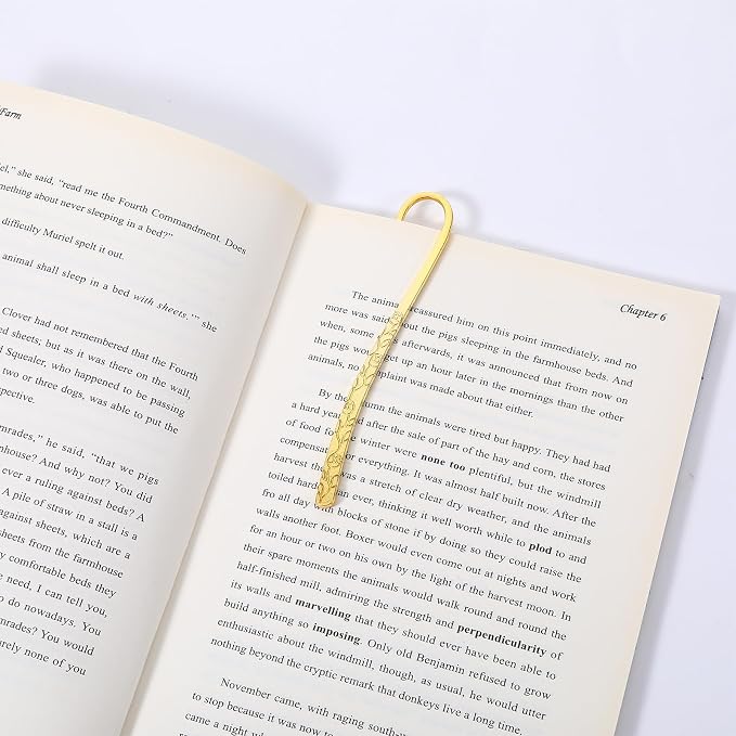 10pcs Metal Bookmark, Antique Carved Metal Bookmark Set Hairpin Hook Design with Loop Embossed Book Markers for Book Lovers Jewelry Making Charms, 5 Gold & 5 Vintage Silver