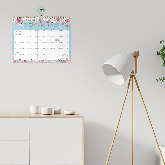 Calendar 2026-2027 - Wall Calendar 2026-2027, 11" x 8.5", JUL.2026 -DEC.2027, 18 Monthly Wall Planner Large, Hanging Hook, Wall Calendar With Twin-Wire Binding