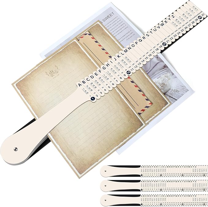 PerKoop Plastic All-Purpose Document Sorter Alphabetical File Organizer Compact Upright Space Saving Paper Organizer for File Office,Beige,2.52 x 23.5 Inches (2 Sets)