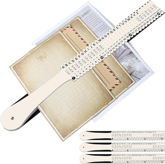 PerKoop Plastic All-Purpose Document Sorter Alphabetical File Organizer Compact Upright Space Saving Paper Organizer for File Office,Beige,2.52 x 23.5 Inches (2 Sets)