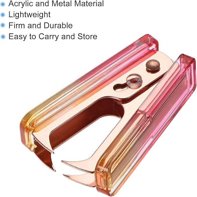 MECCANIXITY Staple Remover Tool, Staplers Puller with Acrylic Body Metal Jaws for Office Home Desktop Accessories Colored