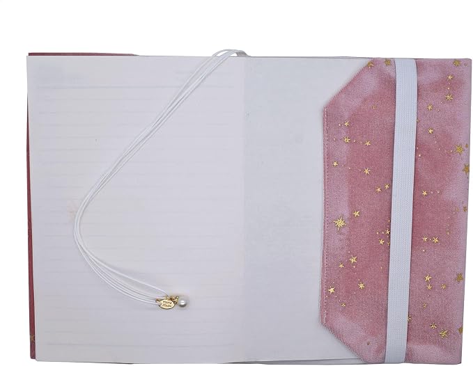BLBMH A5 Journal Cover | Non-Stretch Fabric Notebook Sleeve with Bookmark, Handmade 5.5x8.3 Washable Privacy Protector for Paperback Bible Hardcover, Gift for Women - Velvet Pink
