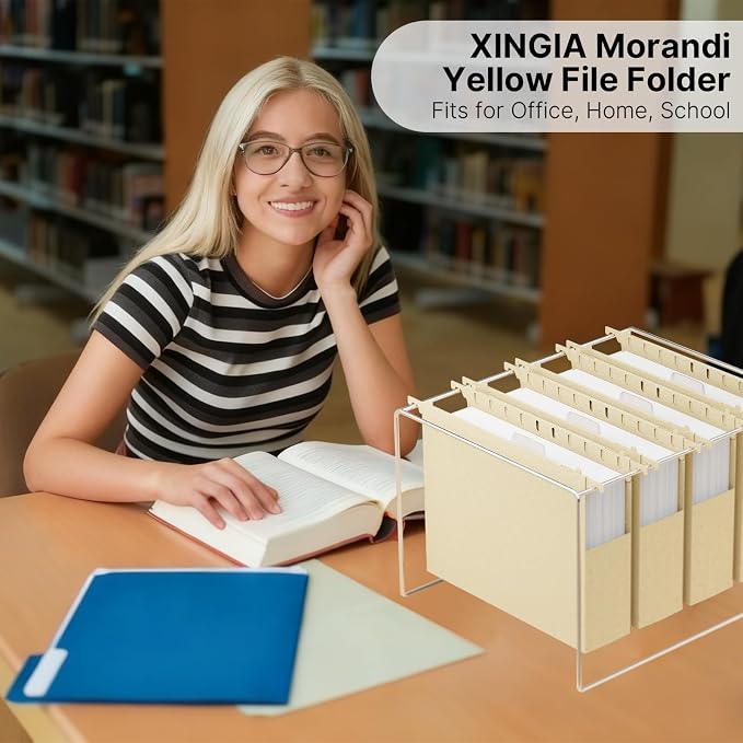 XINGIA Plastic Hanging File Folders, Letter Size with 2'' Expansion, 12 Pack Expandable Hanging Folders with Tabs,Hanging File Folder Organizers for Office School Home Filling Cabniet -Assorted Color