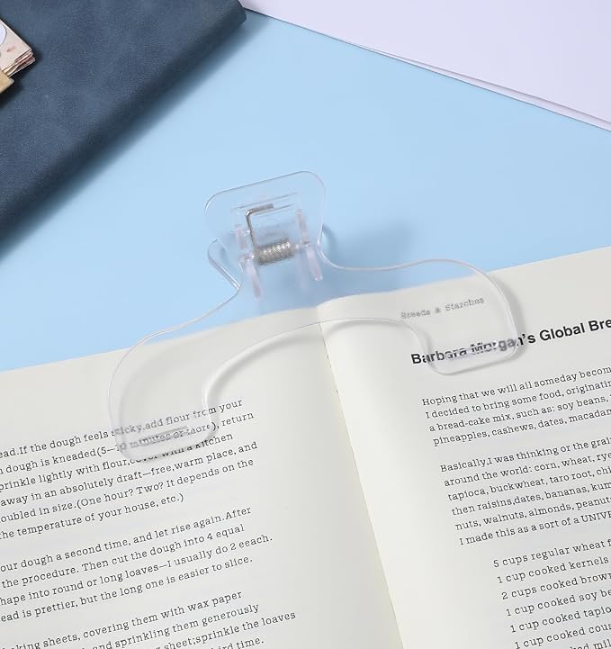 3Pcs Book Clips to Hold Book Open, Transparent Journal Clips to Hold Journal Open Page, Convenient for Reading Teaching & Fixing Manuscripts for Teachers & Clerks Bookmark Accessories