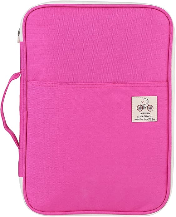 A4 Document Bag File Folder, Multifunctional A4 Document Bags Portfolio Organizer Waterproof Travel Pouch Zippered Case