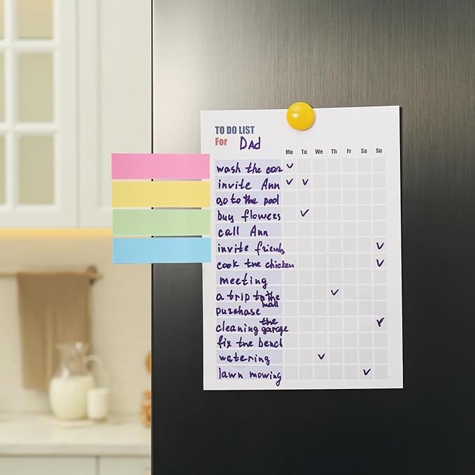 Ptwola 200PCS Magnetic White Board Markers with Erasers Cap, Dry Erase Colorful Fine Point Tip Markers Mini Erasable Whiteboard Pens with 4x100pcs Sticky Notes for Teachers Home Office Supplies