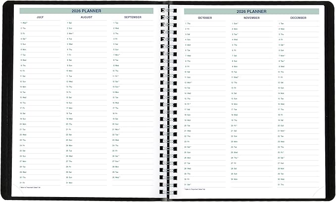 Blueline® 2026 Plan & Link™ Essential Weekly Planner, Appointment Book, 12 Months, January to December, 9.25" x 7.25", Black (C5275.81T-26)