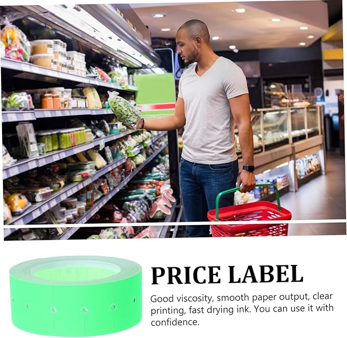 VILLCASE 5000pcs Price Tag Stickers Self-Adhesive Marker Labels for Retail Use Fluorescent for Office Pricing and Organization Quality Paper Easy Application