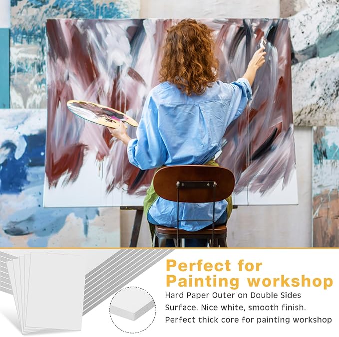 Tenceur 20 Pcs Large Foam Boards Bulk Foam Core Backing Board 3/16 Inch Thickness Foam Core Board Foam Poster Boards for Presentations, School, Office, Art Projects(White,30 x 40 x 3/16 Inches)