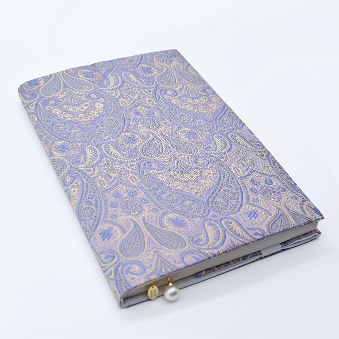 BLBMH 6x9 Bible Book Cover for Women, Non-Stretch Fabric Protector for Paperback, Soft Cloth Sleeve with Bookmark for Journals Notebooks | Privacy Reading Gift - HY Purple