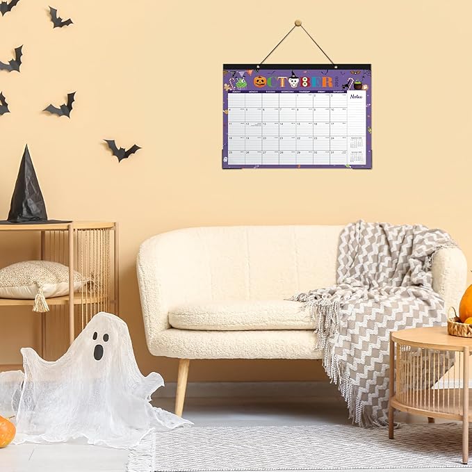 Desk Calendar 2026-2027 - Calendar 2026-2027 from July 2026 to December 2027, 12" x 17", 18 Monthly Desk Calendar with Protector Corner- Holiday Design