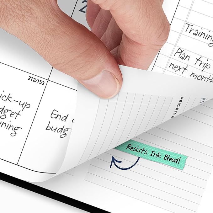 AT-A-GLANCE Planner 2026-2027 Weekly & Monthly Academic 12-Month July-June Half-Hourly Appointment Book, 8-1/4" x 11", Contemporary, Black (70957X05)