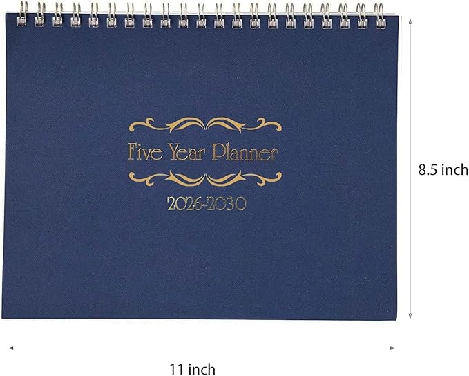 Ritadeshop 5 Year Calendar Planner Blue