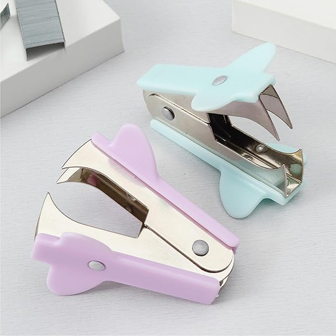 Staples Remover, Professional Efficient Pinch Jaw Ergonomic Design Staples Puller Tool for Office School and Home (Purple)