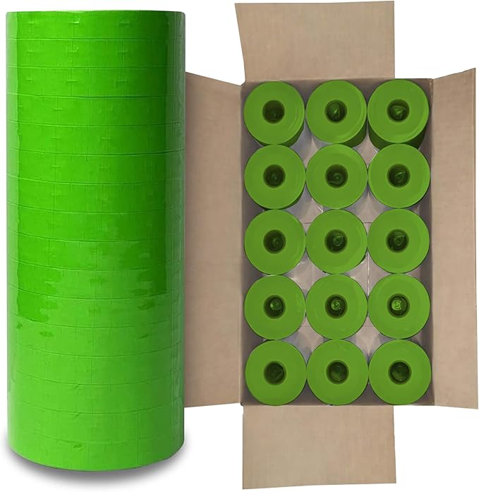 Green Pricing Labels for Monarch Price Labeler, 1 Case of 15 Sleeves, 240 Rolls (15, Green)