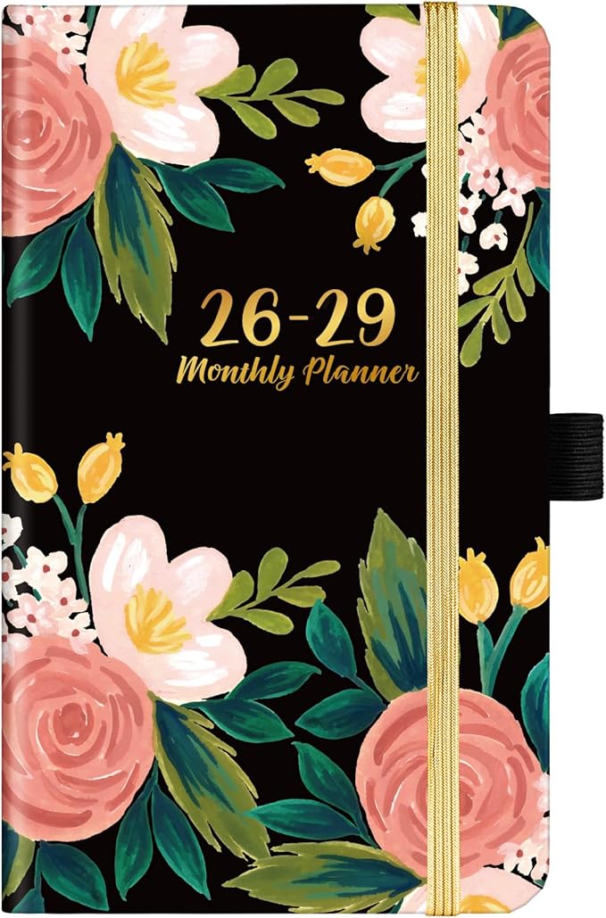 2026-2029 Monthly Pocket Planner/Calendar - Jul. 2026 - Jun. 2029 (36 Months), 3 Year Monthly Planner, 3.8" x 6.4", Monthly Planner 2026-2029 with Pen Loop, 2 Book Marks,Back Pocket