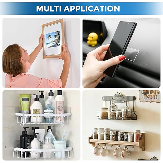 2In x 13Ft Double Sided Tape Heavy Duty, Nano Tape, Double Sided Mounting Tape, Heavy Duty Double Sided Tape for Walls, Built-in inch markers，Clear & Tough Adhesive Tape for Poster Photo Wall Décor
