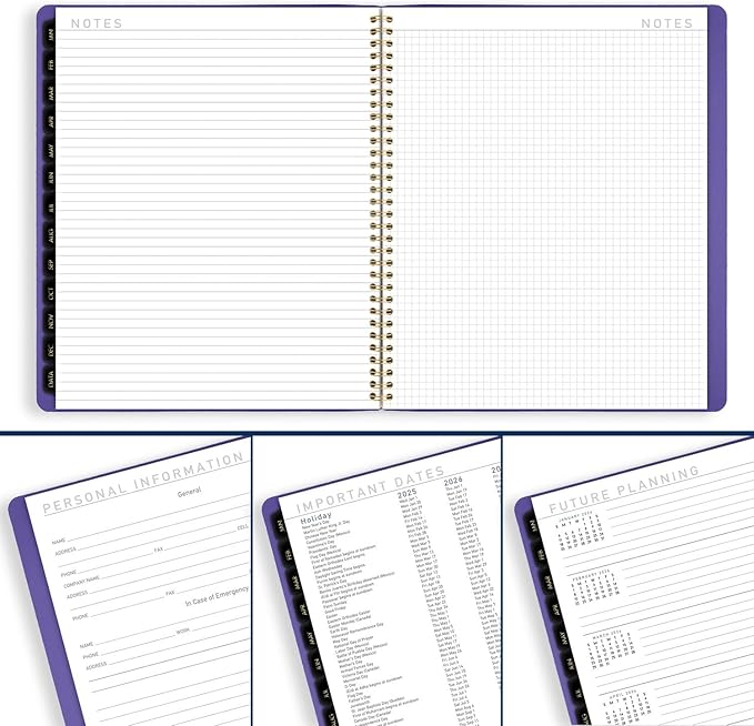 AT-A-GLANCE 2025 Planner, Monthly, 9” x 11”, Large, Contemporary, Purple (70250X1425)