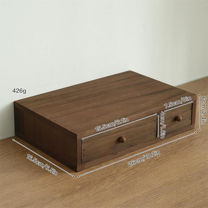 Wooden Desktop Holder with Spacious Compartments Storage Box Perfect for Documents and Craft Supplies Wooden Offices Planner