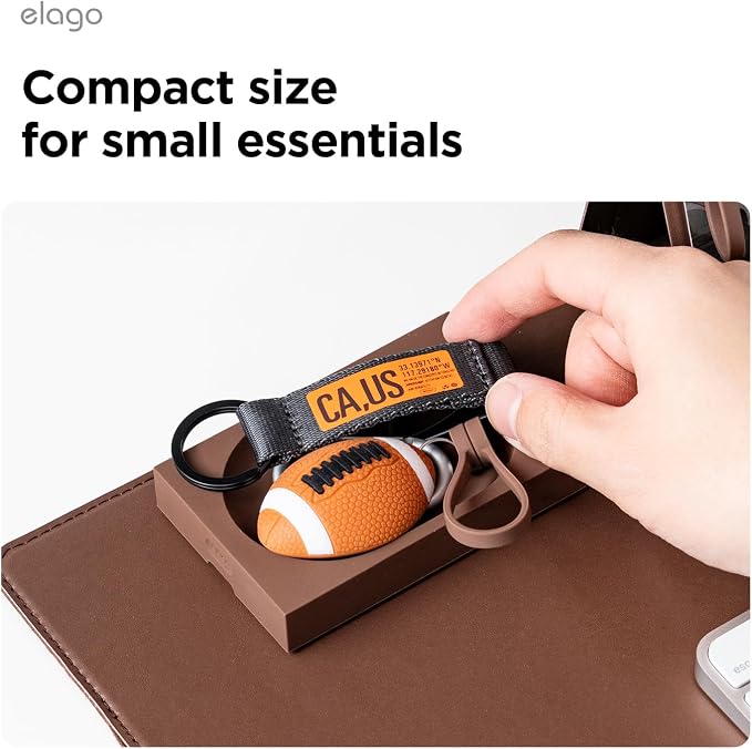 elago Smart Magnetic Desk Mat Pencil Tray – Soft Silicone Organizer for Office Supplies, AirPods, Glasses, Pens – Noise-Free, Non-Slip, Washable, Item for Desk Management [Small] (Brown)