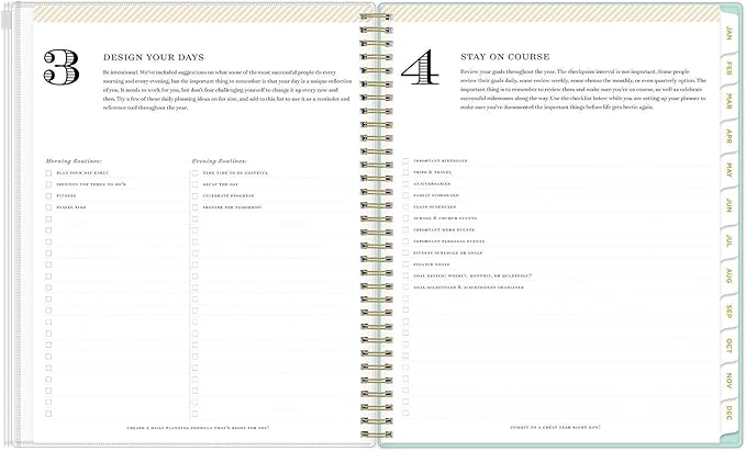 Blue Sky Day Designer 2027 Weekly and Monthly Planner Calendar, January 2027 - December 2027, 8.5" x 11", Flexible Cover With Zip Pouch, Durable Twin Wire Binding, Includes Stickers, Tulip Garden Mint