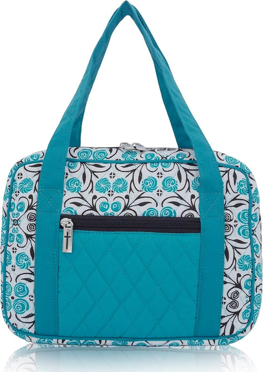 DIWI Quilted Cotton Bible Cover Bible Tote Book Bag Extra Large Sizes 11.25 X 8.25 X 2.75 Inches (XL, C2 Green Lollipops)