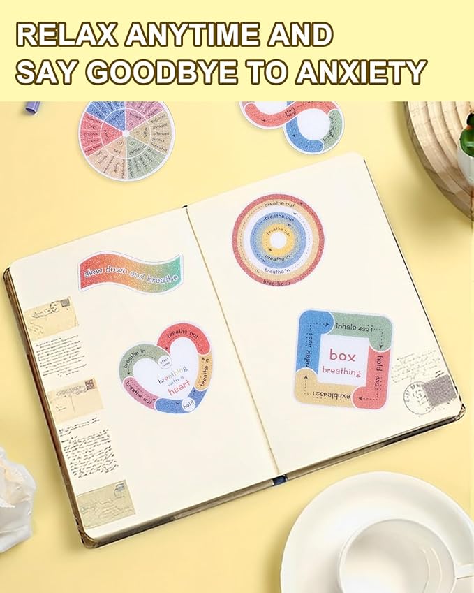 UCEC 45Pcs Textured Stickers for Sensory, Waterproof 15 Patterns Anxiety Sensory Stickers for School Office Adults Teen Kid Tension Student Classroom Supply