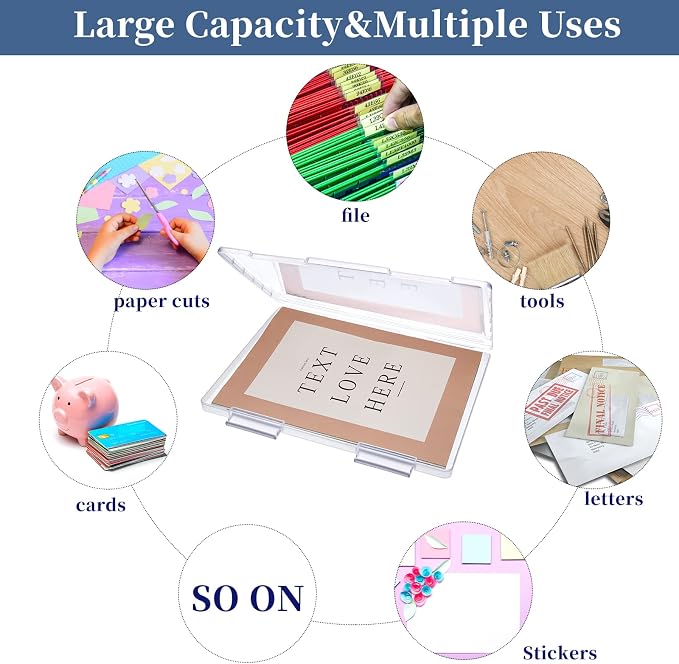4 Pcs Magazine Protectors for Collectors A4 File Paper Storage Box Magazine Covers Plastic Protector Clear Portable Project Case Holder Folder Document Organizer for Office Supplies, 12. 1 x 9. 1 Inch