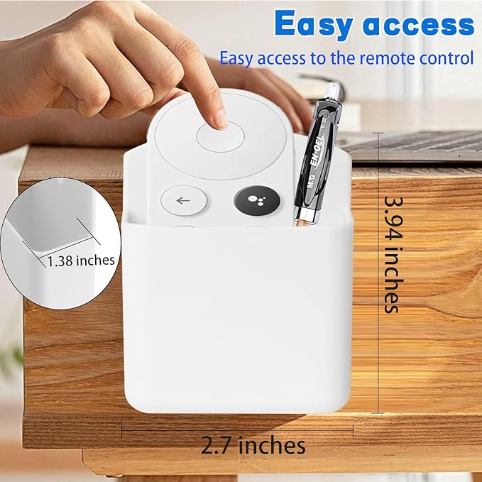 KAKAMINA Remote Control Holder Wall Mount 6pcs,TV Remote Holder with Screws,Self Adhesive Pen Holder for Wall, Suitable for TV Remote Controls, Pens, Keys, Toothbrushes