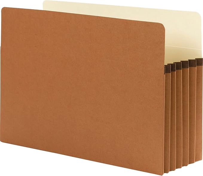 Smead File Pocket, Straight-Cut Tab, 5-1/4" Expansion, Legal Size, Redrope, 10 per Box (74234) (Pack of 5)