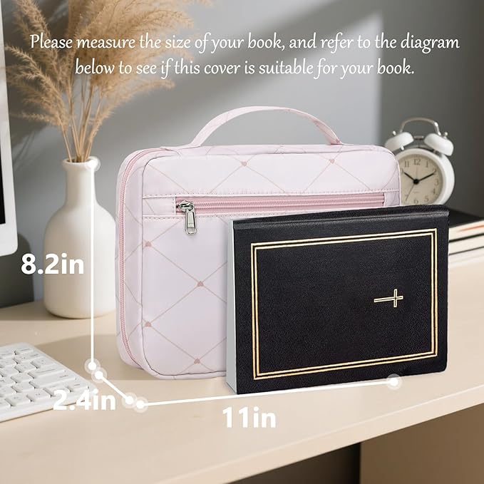 JIANYA Bible Covers for Girls, Large Bible Case Book Carrying Bag, Bible Study Supplies Gift for Women Girls