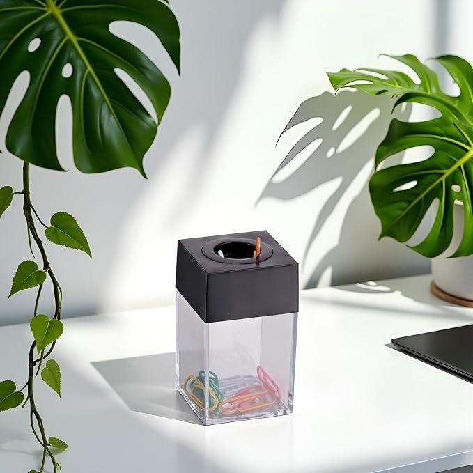 Multicolour Magnetic Paper Clip Dispenser Holder Paperclip Dispenser for Office School Desk Supplies Holders and Dispensers Desk Accessories and Workspace Organizers Office and School Supplies