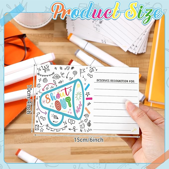 200 Count Positive Shout out Cards for Students Employees Teachers Staff Office Appreciation Recognition Reward Cards for Graduation Back to School or Work Bulletin Board